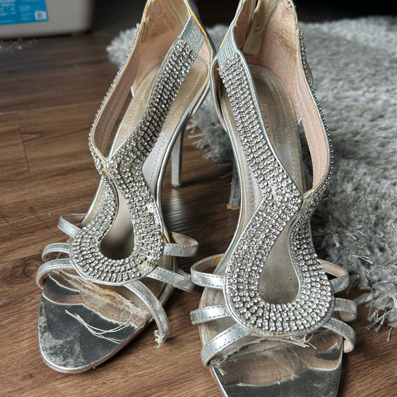 Silver Rhinestone Heels - Picture 3 of 3